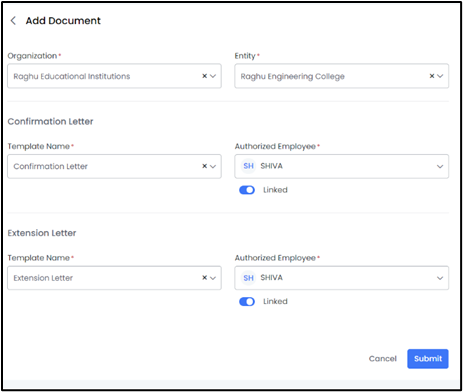 Where Can I Map The Probation Letter Template And Authorized Signatory?